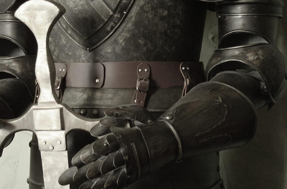 Zoomed in image of a Knight's armor.